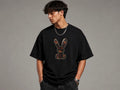 NEVER BE MY RIVAL Graphic Oversized T-Shirt – Black